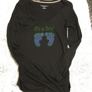 Black long sleeve “it’s a boy” shirt